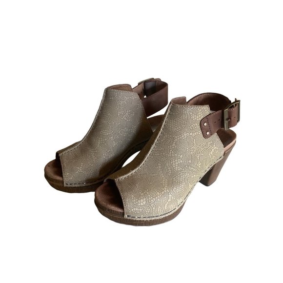 Dansko Shoes - Dansko Reggie Peep Toe Clog Bootie Size 36